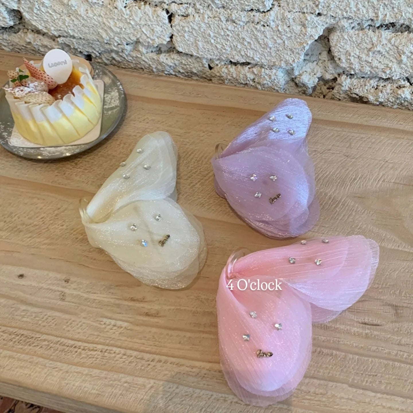 Pinteresty Soft Mesh Butterfly Hair Claws: Light Brown