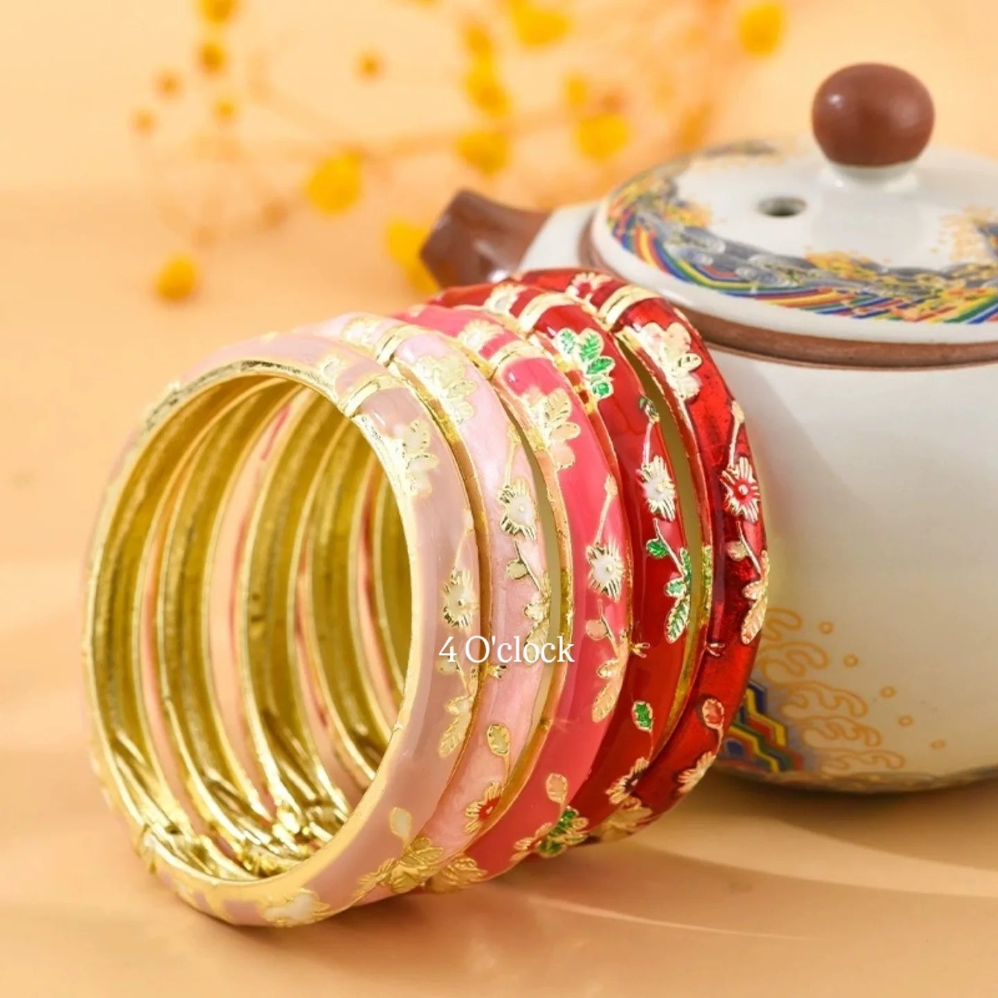 ✨🦢VC118: Vintage Victorian Enamel Bangles : Meadow Soul  🌸🕯️