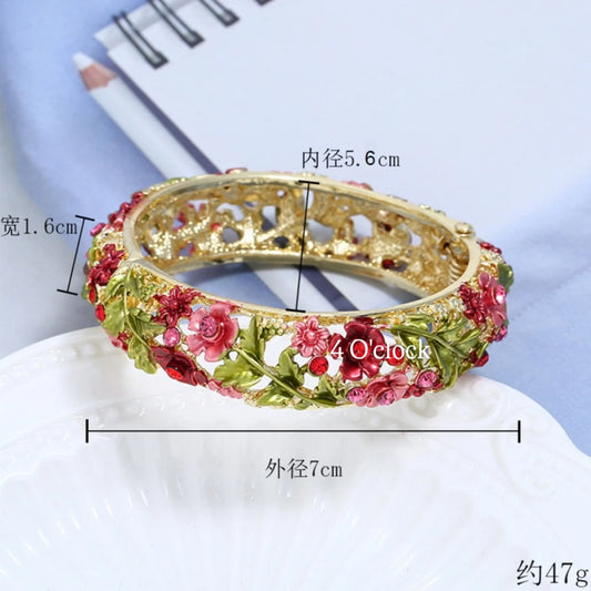 ✨🦢VC205: Vintage Victorian Enamel Bangles : Wild Poppy 🌸🕯️