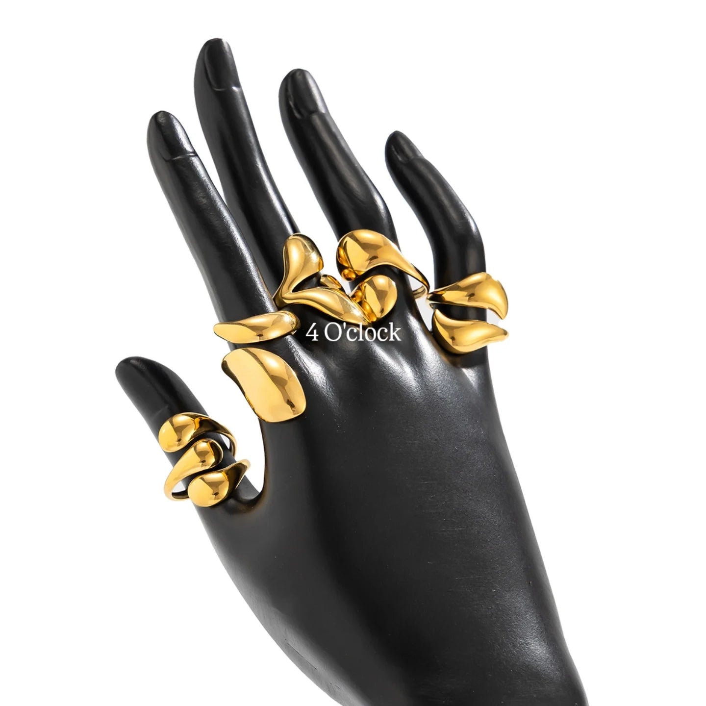 ✨RS103: Maximalistic Finger Ring Sets (Golden) - 5pcs (Full set adjustable)