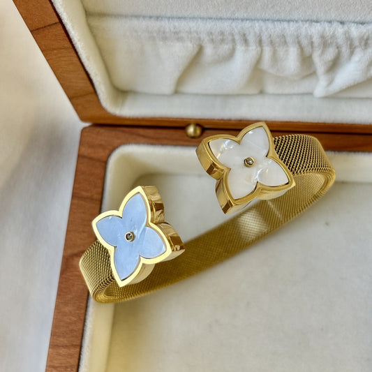 CB33: 18k Gold Plated Premium Stainless Steel Cuff Bangles