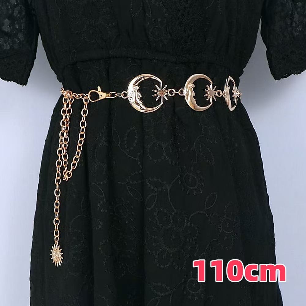 WC07: Pinteresty Waist Chains: Half Moon Star (Golden)