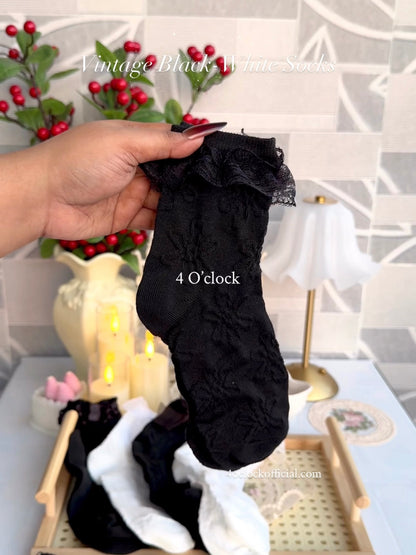 2.Vintage Socks: Black Lace