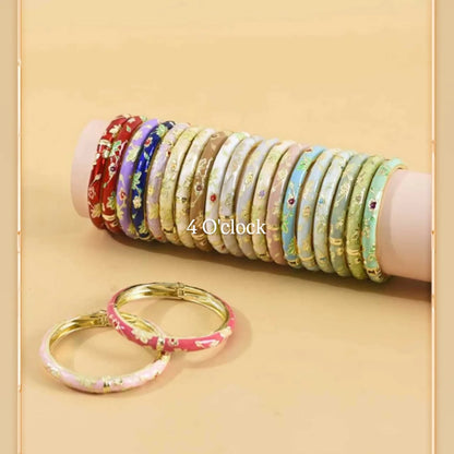 ✨🦢VC118: Vintage Victorian Enamel Bangles : Meadow Soul  🌸🕯️