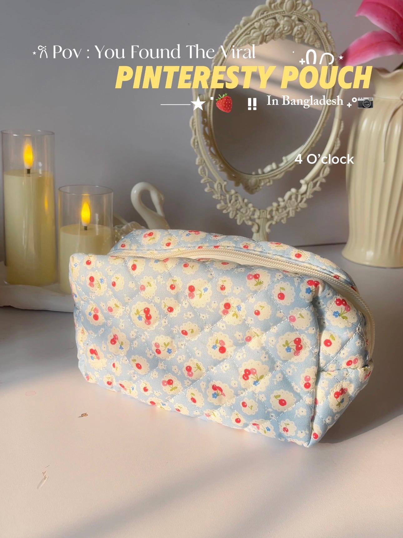 1. Pinteresty Makeup Bag: Cherry Blue