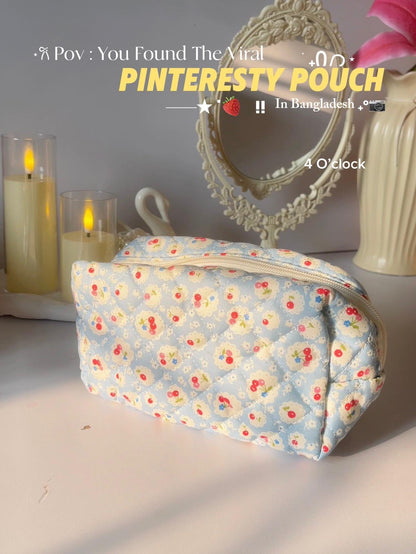 1. Pinteresty Makeup Bag: Cherry Blue
