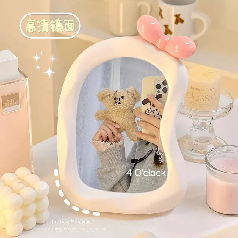 M19: Irregular Shaped Bow Mirror: Off-white