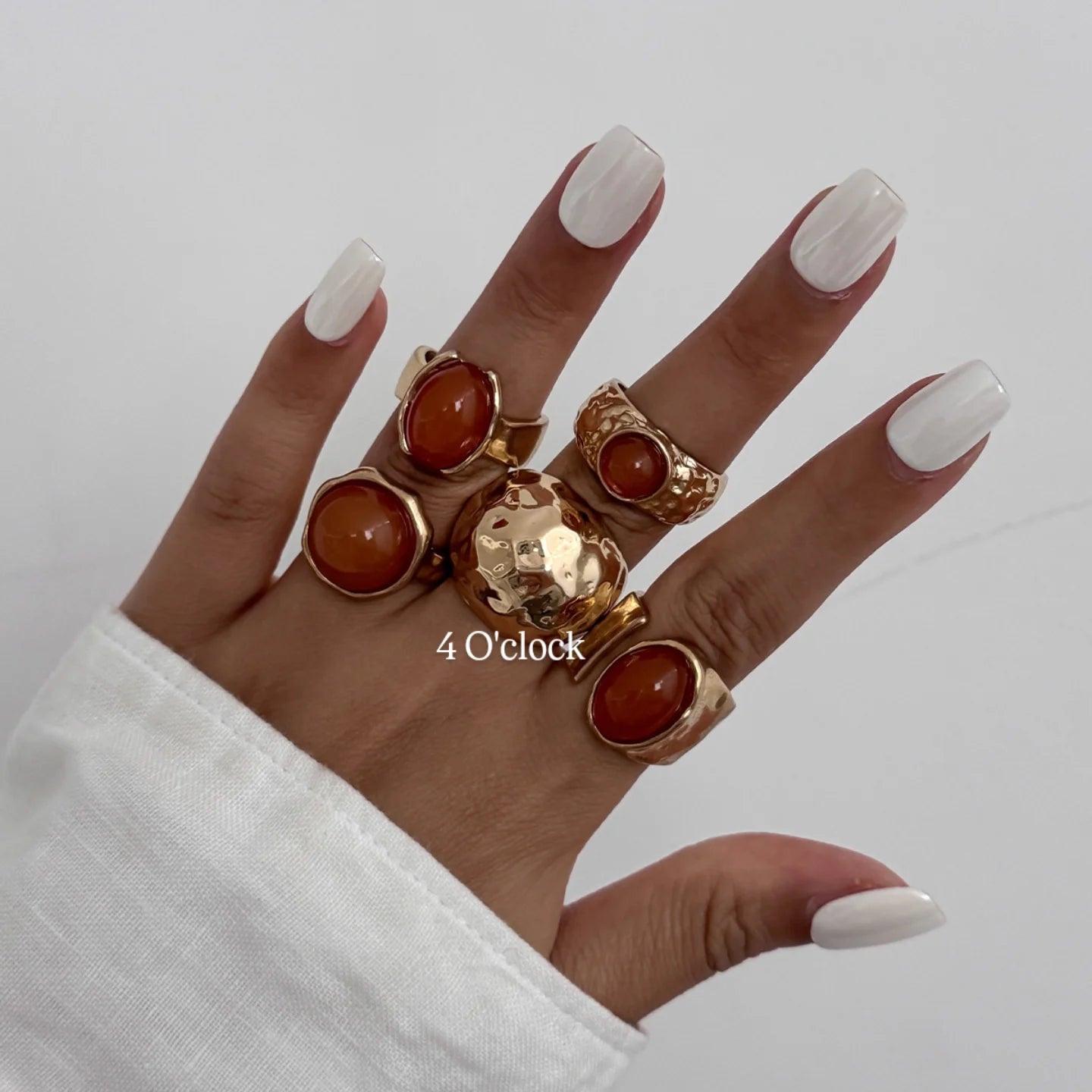✨RS98: Maximalistic Finger Ring Sets (Golden) - 5pcs (Full set adjustable)