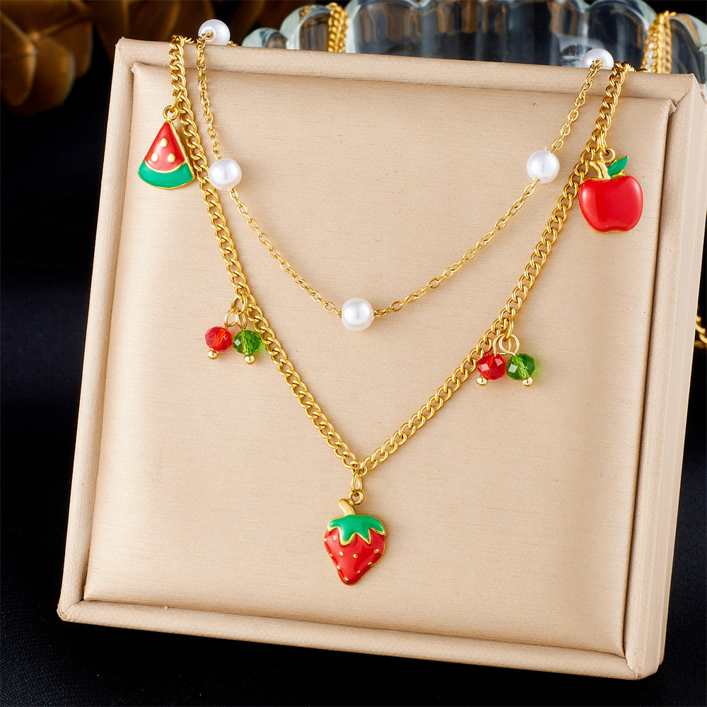 Cn04 CN04: 18K Gold Plated Premium Stainless Steel Charm Necklace – 4 O'clock