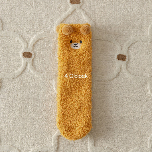 Cats/Bear Inspired Socks: CARAMEL