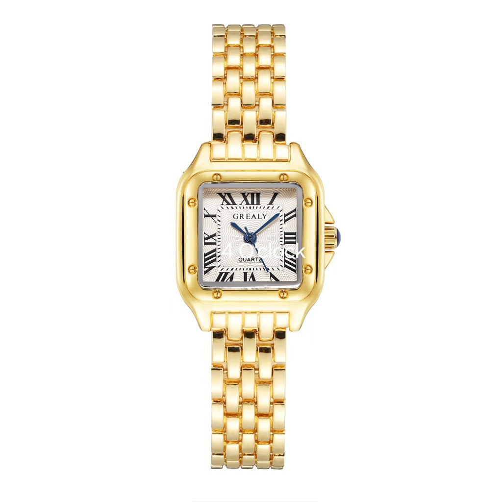 W05: GREALY Branded Wrist Watch: Gold (WITH BOX)