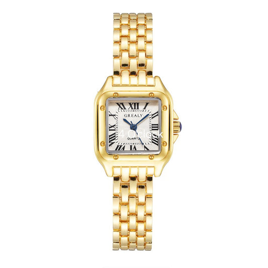 W05: GREALY Branded Wrist Watch: Gold (WITH BOX)