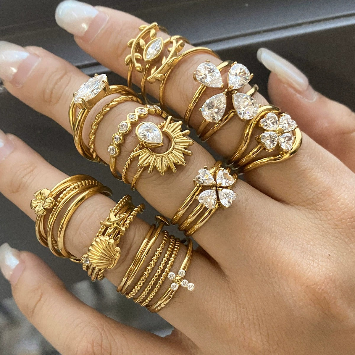 R313: Premium Stainless Steel Finger Ring (3 pcs set)