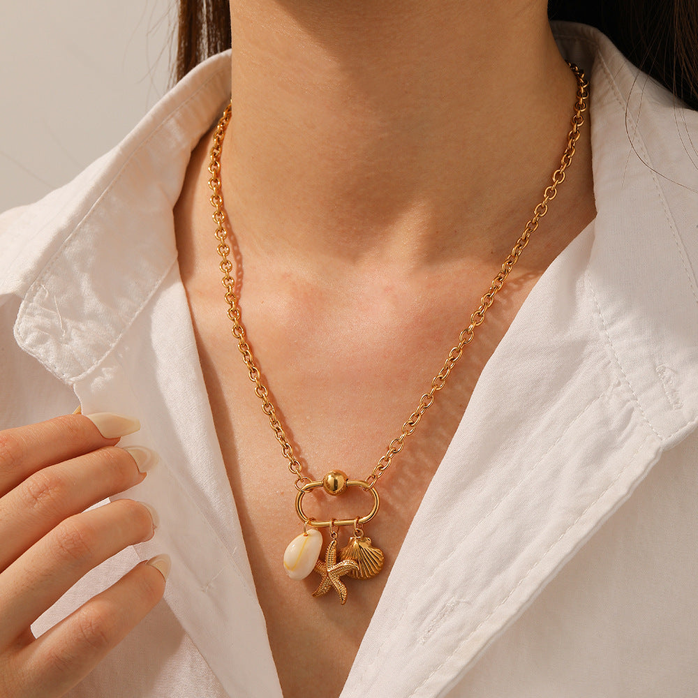 CN46: 18K Gold Plated Premium Stainless Steel Charm Necklace