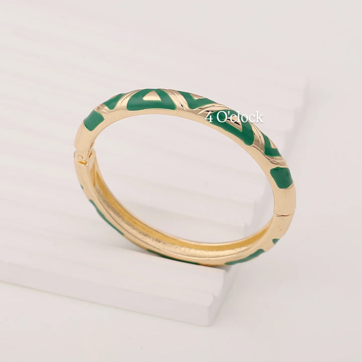 VC83: Vintage Victorian Enamel Bangles : Seafoam Whisper