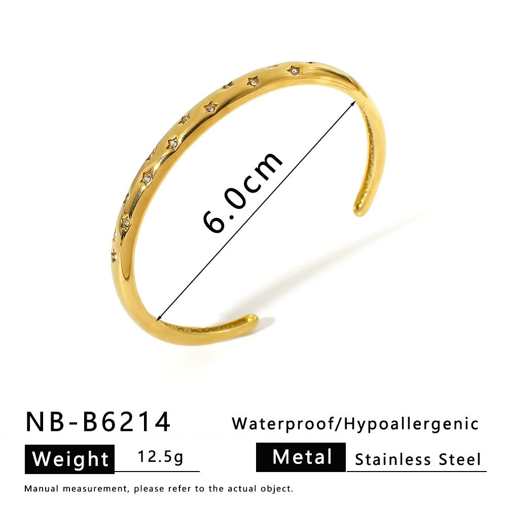 CB20: 18k Gold Plated Premium Stainless Steel Cuff Bangles