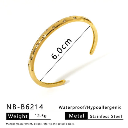 CB20: 18k Gold Plated Premium Stainless Steel Cuff Bangles