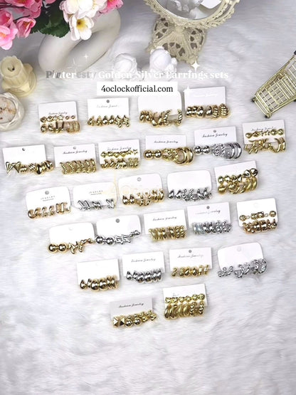 Golden Earrings sets: 16