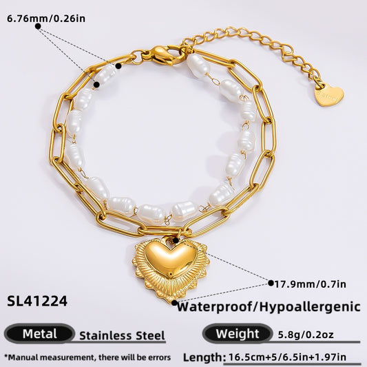 BN45: 18K Gold Plated Premium Stainless Steel Charm Bracelet