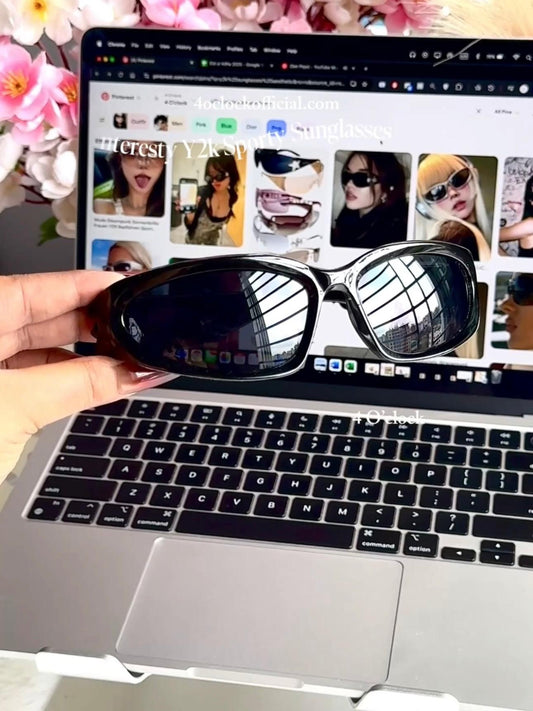 S04: Pinteresty Y2k Sports Sunglasses - Black (with box) Unisex