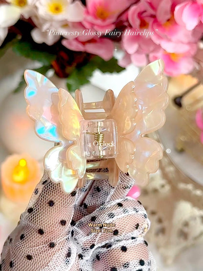 Fairy Butterfly Hairclaws: Warm Nude