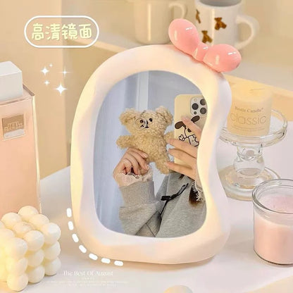 M19: Irregular Shaped Bow Mirror: Off-white