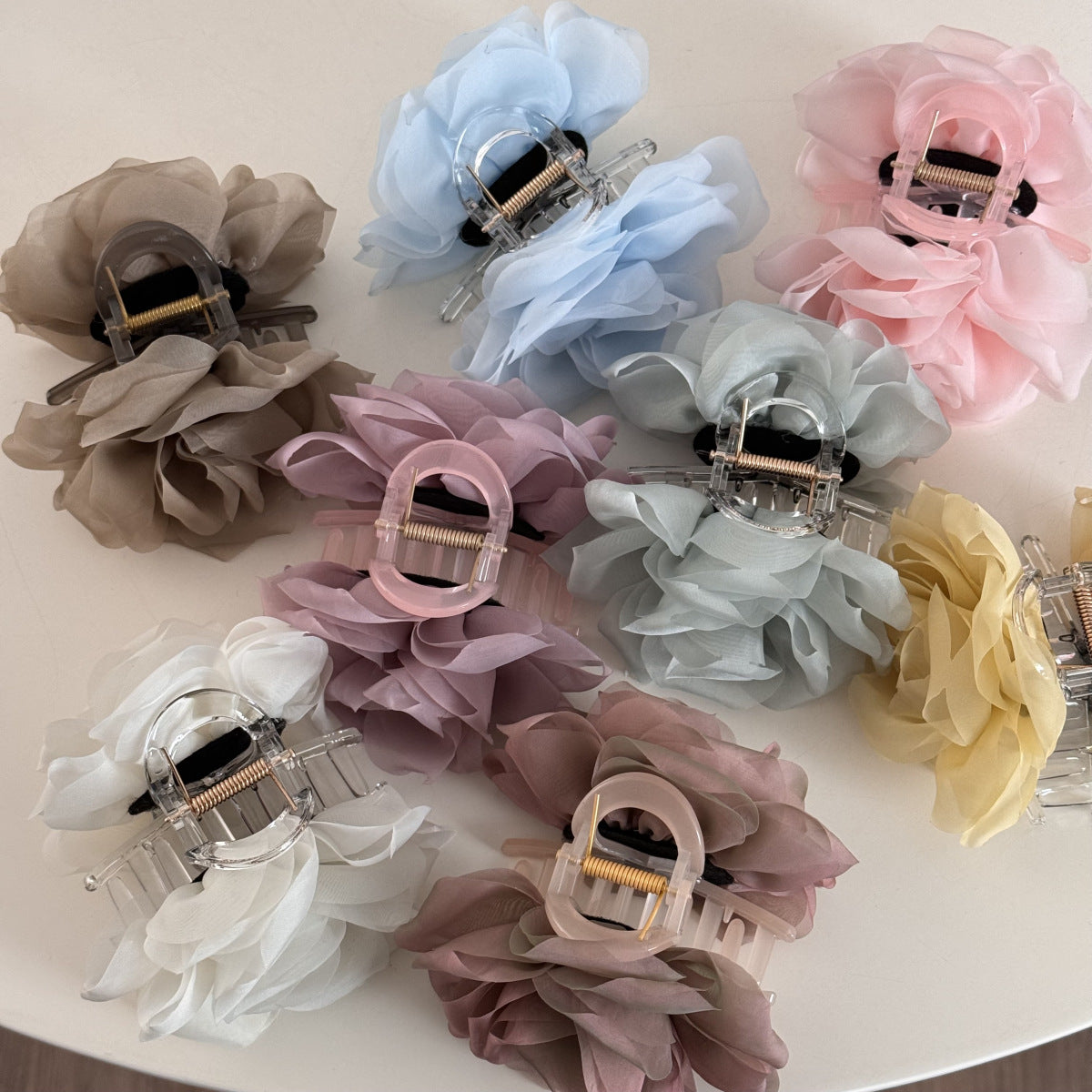 Pinteresty Mesh Rose Hairclaws: Pink