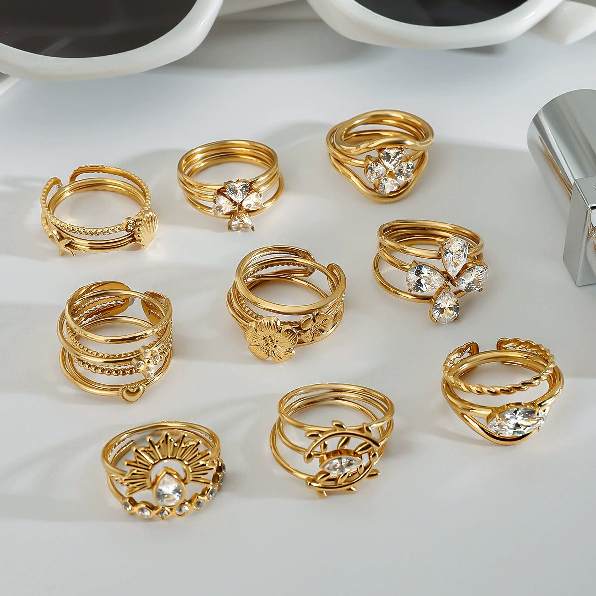 R313: Premium Stainless Steel Finger Ring (3 pcs set)