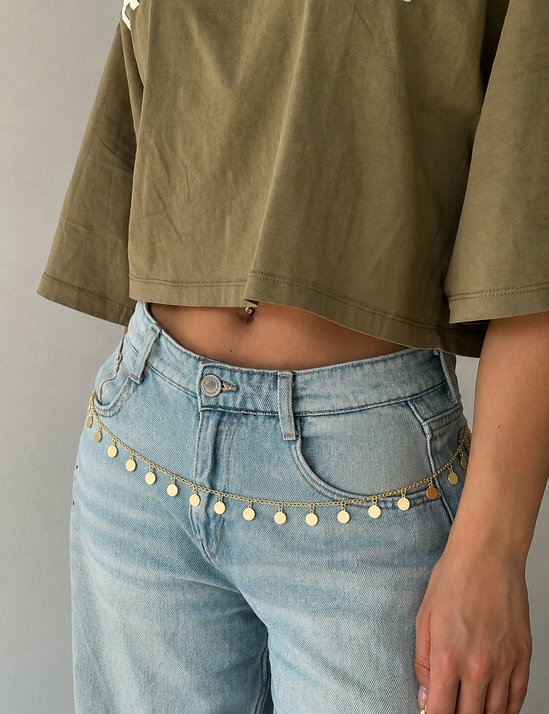 WC33: Pinteresty Waist Chains: Small Disc (Gold)