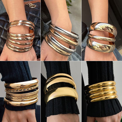 BOHO10: Boho Bangles: 8 pieces set (Silver)