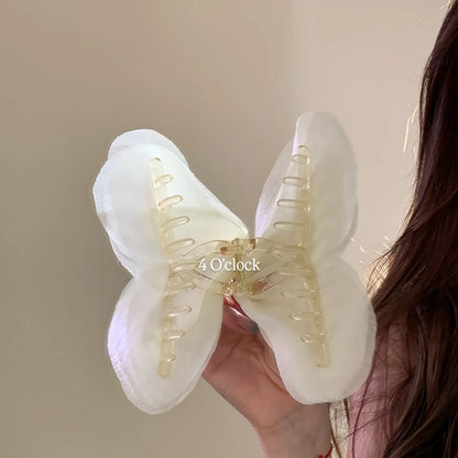 Pinteresty Soft Mesh Butterfly Hair Claws: Light Brown