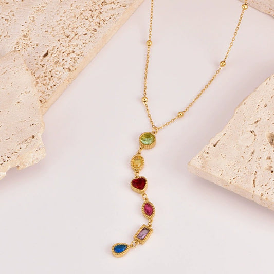 CN36: 18K Gold Plated Premium Stainless Steel Y Necklace