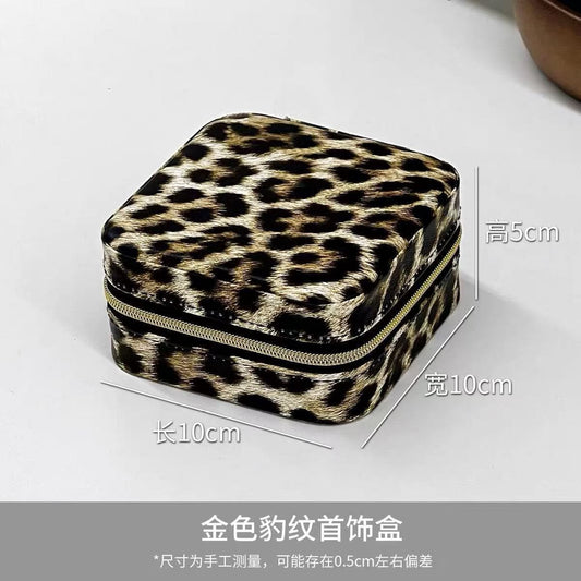 OG57: Small Jewellery Box: Brown Leopard