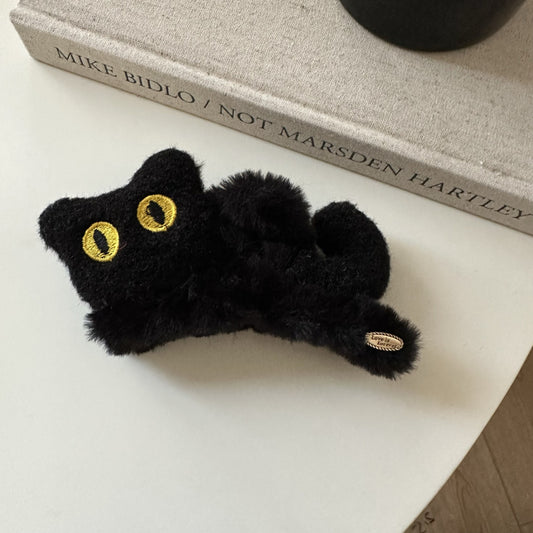 Kawai Cat Plush Hairclaws: Black