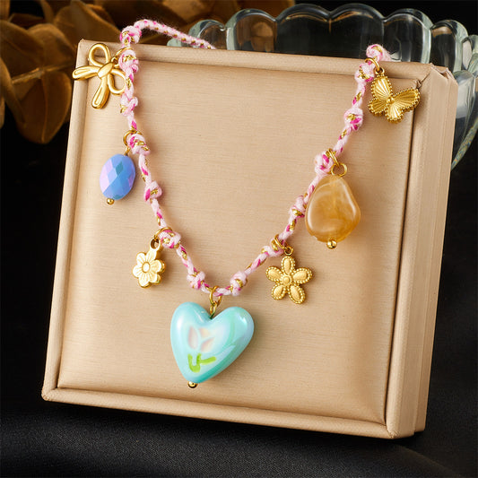 CN41: 18K Gold Plated Premium Stainless Steel Charm Necklace
