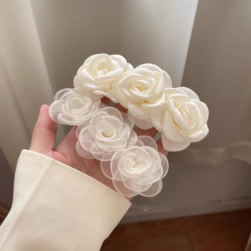Rose Hairclip: Chiffon