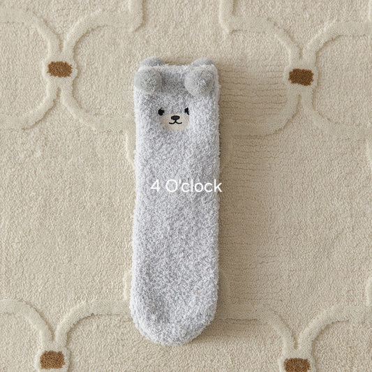 Cats/Bear Inspired Socks: LIGHT GREY