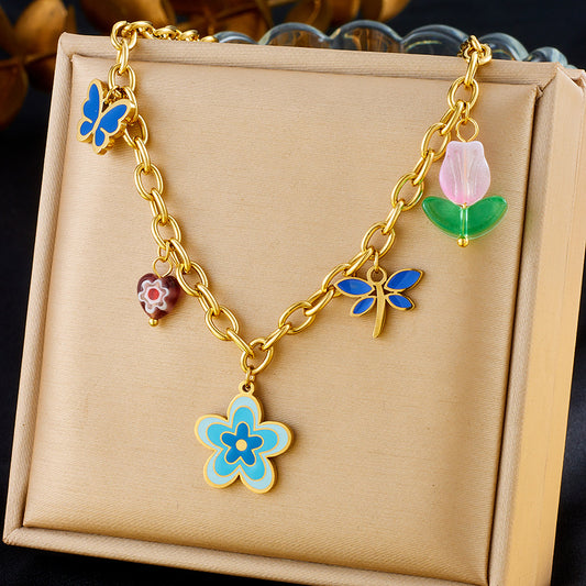 CS23: 18K Gold Plated Premium Stainless Steel Charm Necklace