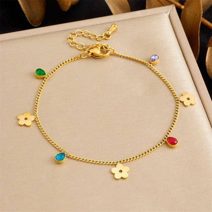 BN19: 18K Gold Plated Premium Stainless Steel Charm Bracelet