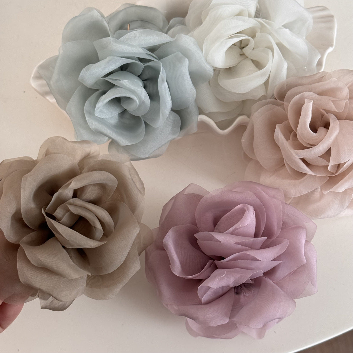 Pinteresty Mesh Rose Hairclaws: Pink