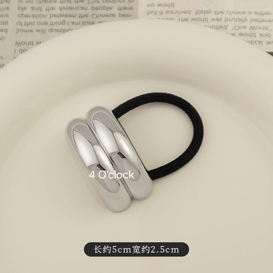 Pinteresty Chunky Hairband: Double Arc Silver
