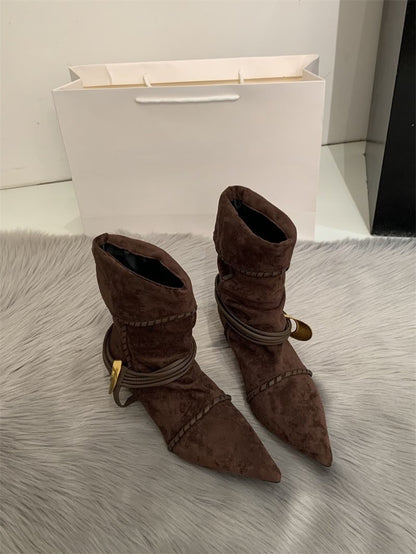 Faux Seude Boots: Apricot, Black, Brown (PRE ORDER ONLY)
