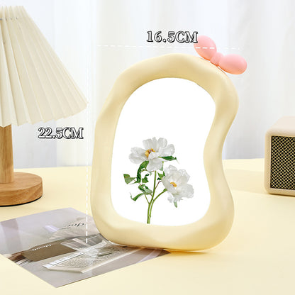 M20: Irregular Shaped Bow Mirror: Light Yellow