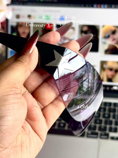 S31: Pinteresty Y2K Star sunglasses : Dark Purple (with box) Unisex