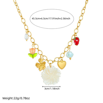 CN43: 18K Gold Plated Premium Stainless Steel Charm Necklace