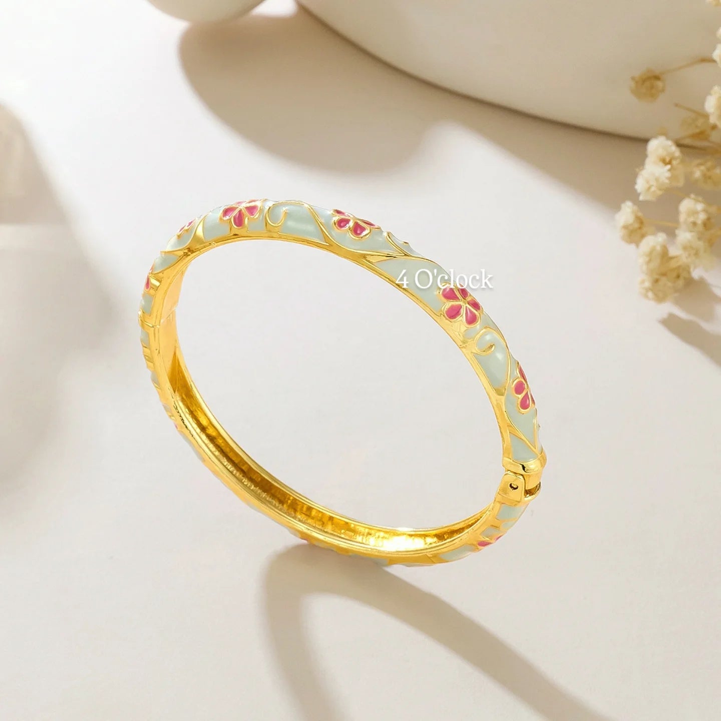 ✨🦢VC132: Vintage Victorian Enamel Bangles : Ocean Depth 🌸🕯️