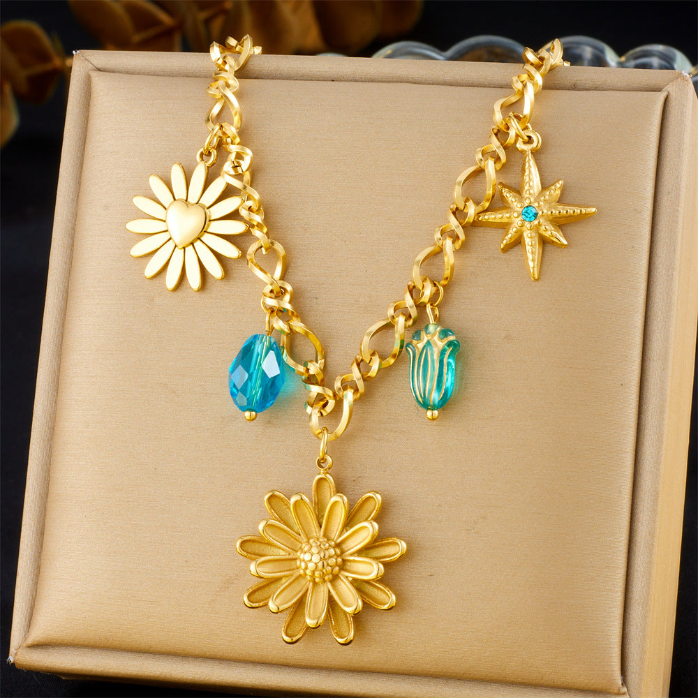 CN10: 18K Gold Plated Premium Stainless Steel Charm Necklace