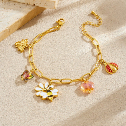 BN05: 18K Gold Plated Premium Stainless Steel Charm Bracelet