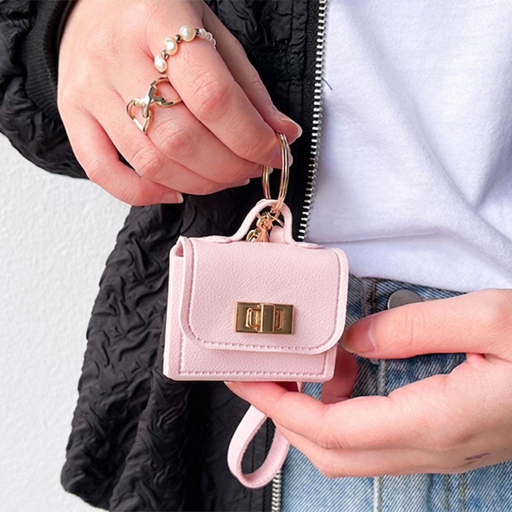 Mini Bag Charm: Pink