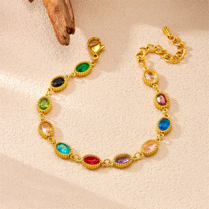 BN09: 18K Gold Plated Premium Stainless Steel Charm Bracelet